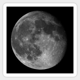 Full moon on black night sky background Sticker